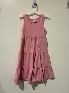 Mini Boden Pink Tiered Cotton Sleeveless Girls Sundress Size 5 - 120cm - Picture 1 of 3