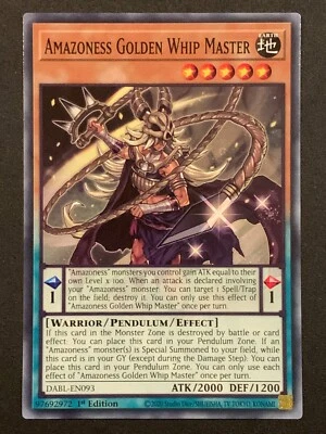 Amazoness Golden Whip Master | DABL-EN093 | Common | 1st Edition | YuGiOh TCG - Image 1 of 3