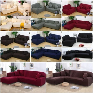 1/2/3/4 Seater Stretch Chair Sofa Covers Couch Cover Elastic Slipcover Protector - Picture 1 of 76