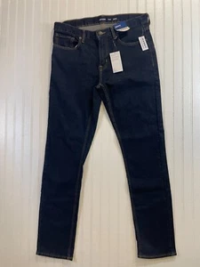 ¡Antigua Marina! ¡NUEVO CON ETIQUETAS! Jeans flexibles ajustados incorporados #222154 en enjuague. Talla 34x32 Azul Oscuro - Imagen 1 de 13