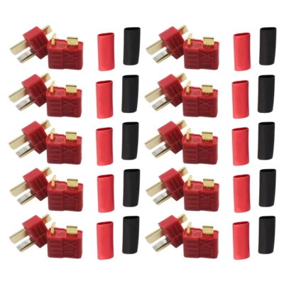 ✅ XT T-DEAN Dean T-Plug T-Stecker T-Connector Goldstecker Lipo Akku + Schrumpf ✅ - Bild 1 von 4