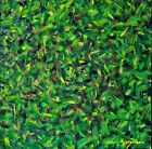Abstract Green Fantasy Yellow Gold Black Emotions Feelings Oil painting Canvas