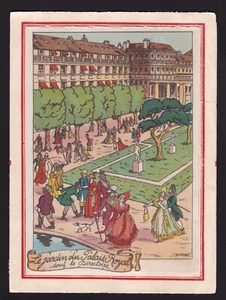 c1950 Le Jardin du Palais Royal Paris Francia cartolina di Natale anno nuovo - Foto 1 di 4