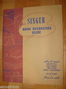Singer Sewing Machine Co. Home Decoration Guide 1943 manual color chart - Picture 1 of 2