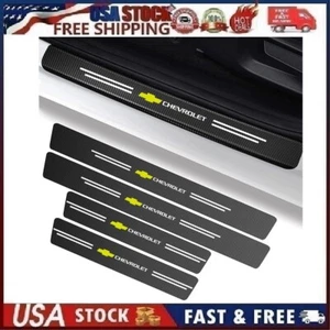 4PCS Car Door Sill Decal Cover Anti-Scratch Protector For Chev-rolet Style 1 - Picture 1 of 9