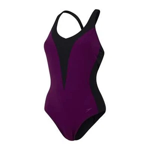 Speedo Opallux Womens Purple/Black Swimming Costume - Picture 1 of 6