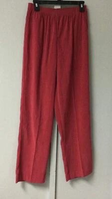 Alfred Dunner пропорциональный средний размер 8 эластичный пояс прямые штанины брюки красный новый - Изображение 1 из 4