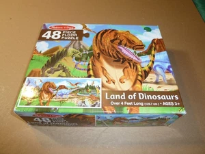 Melissa & Doug 48 Piece Floor Puzzle: Land of Dinosaurs COMPLETE Dinosaur Puzzle - Picture 1 of 3