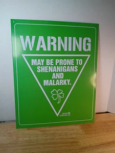 Shenanigans And Malarky - Insegna in latta irlandese decorazione 12x15 - Foto 1 di 5