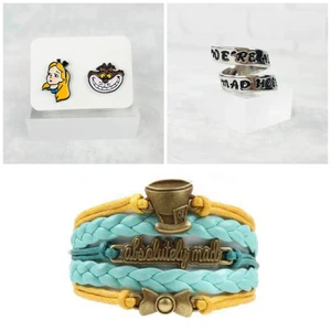 U PICK Alice in Wonderland Fantasy Fandom Jewelry Earrings Bracelet Ring - Picture 1 of 7