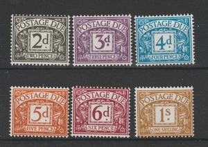 1968-69 QEII JUEGO DE 6 FRANQUEO ADEUDADO NO WMK "D69/D74" EN ESTADO UM/COMO NUEVO. - Imagen 1 de 1
