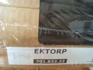 IKEA EKTORP Cover for Loveseat w/ Chaise SVANBY BROWN Slipcover NEW Retired NOS - Picture 1 of 23