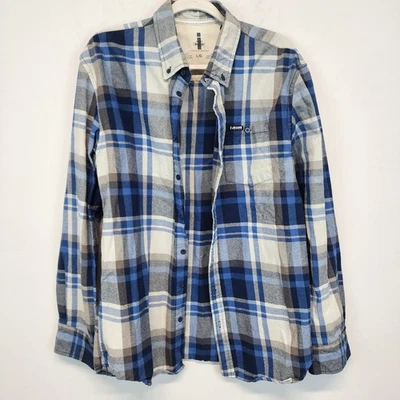 Camisa Chaqueta Jeans By Buffalo Franela Talla L Azul A Cuadros 100% Algodón Años 90 Grunge Foto 1 de 4