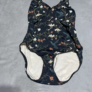 Kingdom and State One Piece Swimsuit Womens 3X Olenna Luxe Belted Floral Bird - Picture 1 of 8