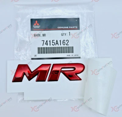 OEM Mitsubishi Exterior EVO MR Badge Rear Fender Trunk Emblem Logo 7415A162 - Image 1 of 3