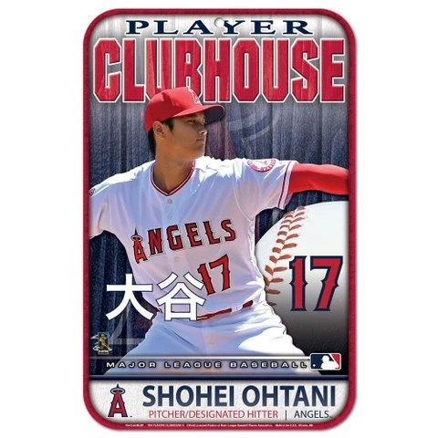 SHOHEI OHTANI LOS ANGELES ANGELS 11"X17" PLASTIC SIGN DURABLE POSTER MLB LICENSE Cover