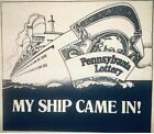 Loterie originale vintage de Pennsylvanie mon navire est arrivé en fer en transfert États-Unis