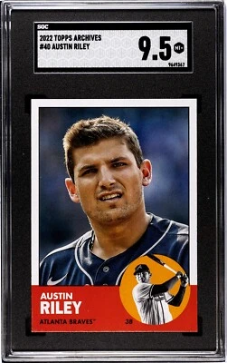 2022 Topps Archives #40 Austin Riley SGC 9.5 MINT+ - Image 1 of 2