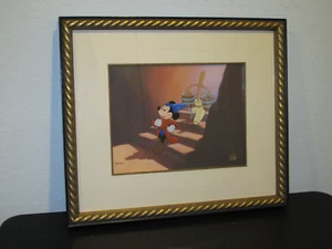 Walt Disney Fantasia "Follow the Leader" Mickey Mouse gerahmt animiert Cel - Bild 1 von 7