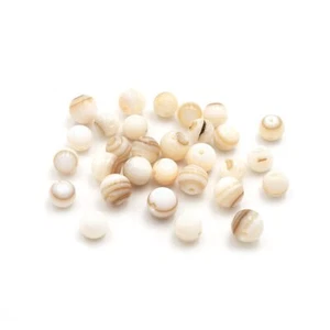 Muschelperlen in weiß 5mm 30 Stück - Bild 1 von 4