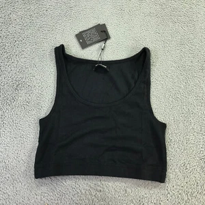 NAADAM Tank Top Womens Medium RIbbed Cropped Tank Top Black Shirt Casual fghfghg - Picture 1 of 8