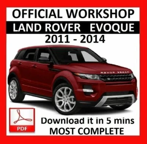 OFFICIAL WORKSHOP Manual Service Repair LAND ROVER EVOUQUE 2011 - 2014 - Picture 1 of 6