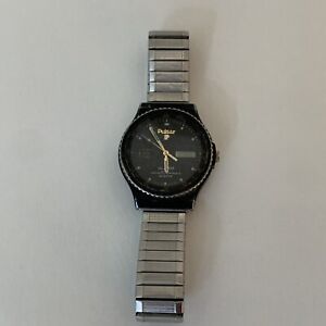 Vintage PULSAR Y960-601Z  Men’s Analog Digital Watch Speidel Band