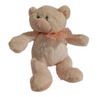 Ganz rosa Teddybär Plüschtier PETUNIE 10"" Band Kuscheltier