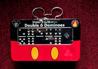 Disney Parks Exclusive Mickey Mouse Double 6 Dominoes Tin Case - BRAND NEW! - Image 1 of 3