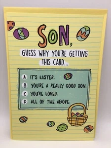 Hallmark Happy Easter Day Card SON FUNNY 8x5.5 Humor - Picture 1 of 2