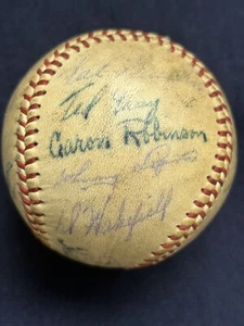 1949 Detroit Tigers Autographed Team Ball, 22 Sigs, Newhouser Kell Lake Swift - Picture 1 of 6