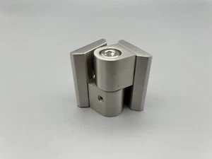 Edelstahl-V2A-ECK-Glashalter-winkel-Glasklemmen-Scharnier-Glas-Ecke-Klemme - Bild 1 von 5