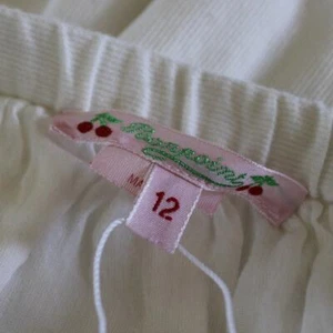 NWT Bonpoint Farah White Midi Cotton Eyelet Tier Ruffle Skirt 12 - Picture 1 of 7