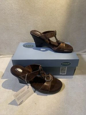 Sandália Dr. Scholls Avant cunha salto cachoeira martelado estanho tons anéis 7 1/2M - Imagem 1 de 4
