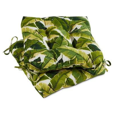Cojín cuadrado de asiento de comedor exterior Greendale Home Fashions (juego de 2), Tropic... Foto 1 de 4