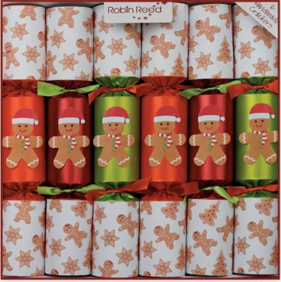 Racing Gingerbread Large Handmade Luxury Christmas Crackers (6 Pack) - Image 1 of 2