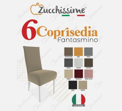 SET 6 COPRISEDIA  CON SCHIENALE ALTO FANTASMINO ZUCCHISSIME ELASTICIZZATO - Immagine 1 di 4