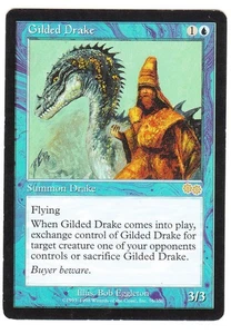 MTG Gilded Drake English Urza's Saga EX/Good - Picture 1 of 10