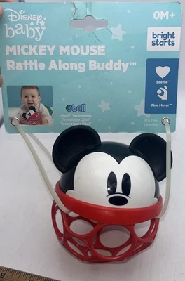 DISNEY BABY MICKEY MOUSE RATTLE ALONG BUDDY EASY-GRASP TOY NWT USA SELLER - Image 1 of 4
