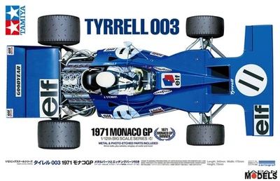 TYRRELL 003 J.Stewart 1971 Monaco Photo Etched Parts Tamiya 12054 1/12 Model Kit - Immagine 1 di 4