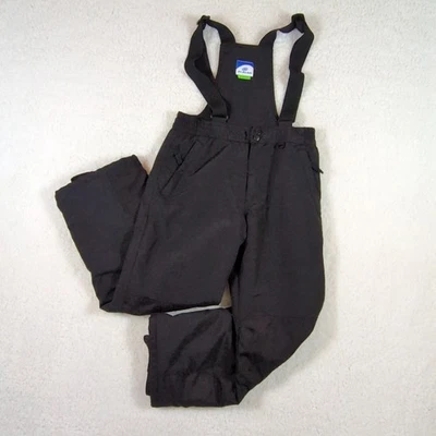Slalom Ski Bib Pants Black L 10-12 Child Youth Bibs Snowboarding - Image 1 of 4