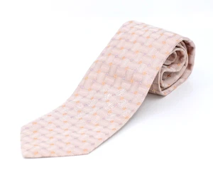 A6 100% Authentic SALVATORE FERRAGAMO Pink Logo Silk Tie 60" - Picture 1 of 3