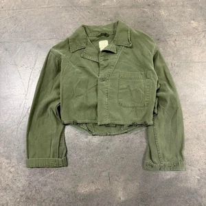 Vintage 1970s Cropped Military Jacket Size M - Picture 1 of 7