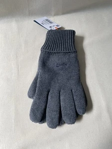 Superdry Unisex Grey Gloves Large Tagged Organic Cotton 2511cm widcm Long Winter - Picture 1 of 11
