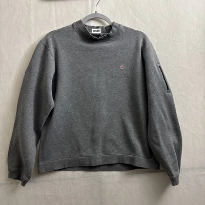 Suéter Victorinox Para Hombre Talla Mediana Gris Manga Larga Cuello Redondo Cremallera Bolsillo Foto 1 de 4