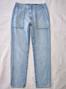 AG Adriano Goldschmeid Caden Fatigue Hi-Rise Ankle Jean Wm Sz 24 Distressed L26 - Picture 1 of 11