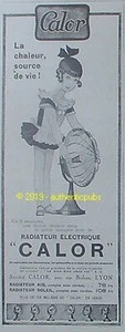 REKLAME HEAT ELEKTRISCHER HEIZKÖRPER WÄRME QUELLE DES LEBENS VON 1928 FRANZÖSISCH AD PUB - Bild 1 von 1