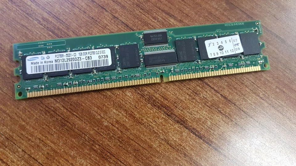 SAMSUNG M312L2920DZ3-CB3 1GB DDR MEMORY - Image 1 of 1