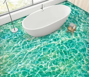 3D Green Water 15791NA Bodentapete Wandbilder Wanddruck 5D AJ TAPETE UK Fay - Bild 1 von 6
