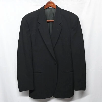 Lubiam 1911 42L Black Luigi Bolto Single Button Blazer Suit Jacket Sport Coat - Image 1 of 4